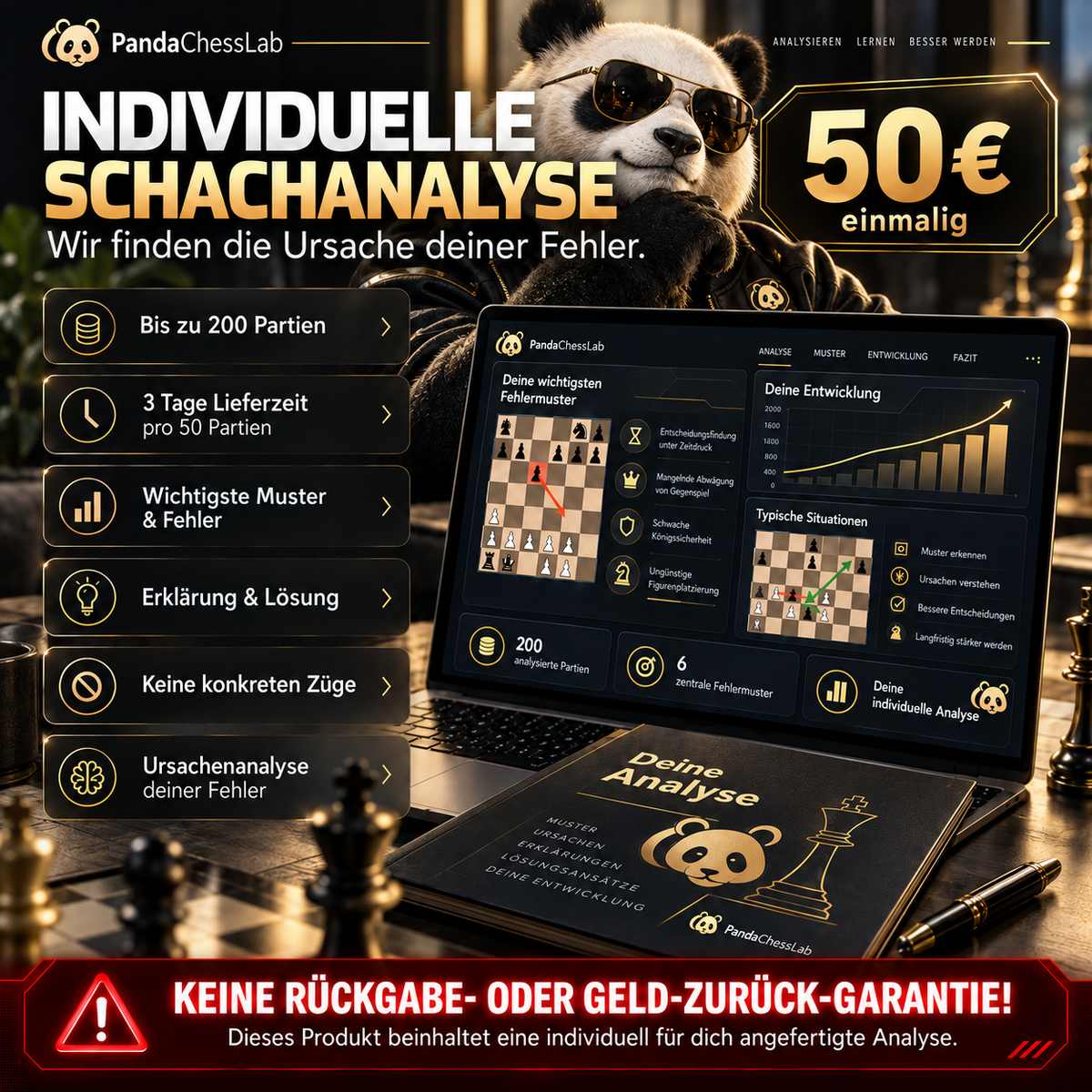 Videoanalyse von 200 deiner Partien